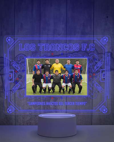Lampara Led 3D Pizarra de Futbol