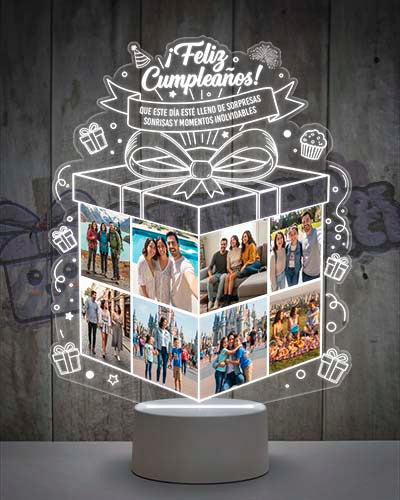 Lampara Led 3D Regalo Cumpleaños