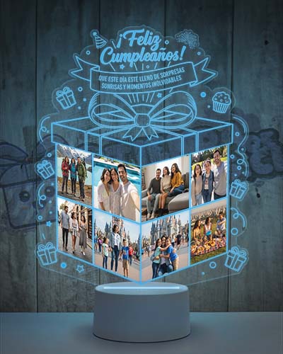 Lampara Led 3D Regalo Cumpleaños
