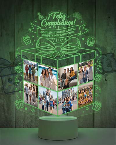Lampara Led 3D Regalo Cumpleaños