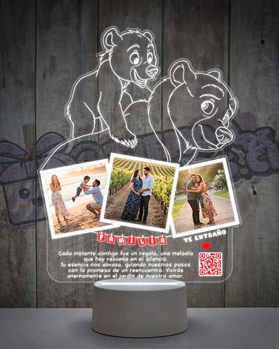 Lampara Led 3D Tierra de Osos