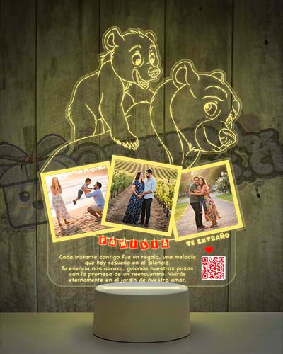 Lampara Led 3D Tierra de Osos