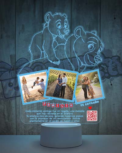 Lampara Led 3D Tierra de Osos