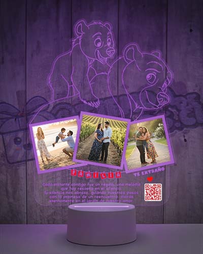 Lampara Led 3D Tierra de Osos