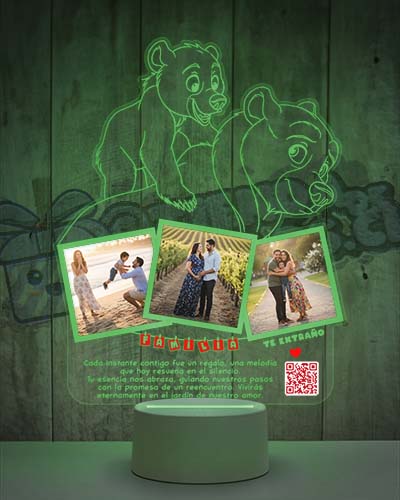 Lampara Led 3D Tierra de Osos