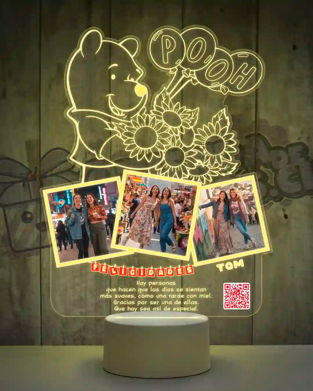 Lampara Led 3D Winnie The Pooh