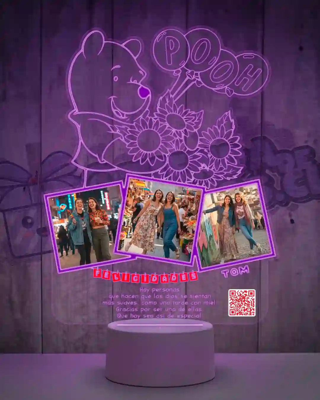 Lampara Led 3D Winnie The Pooh