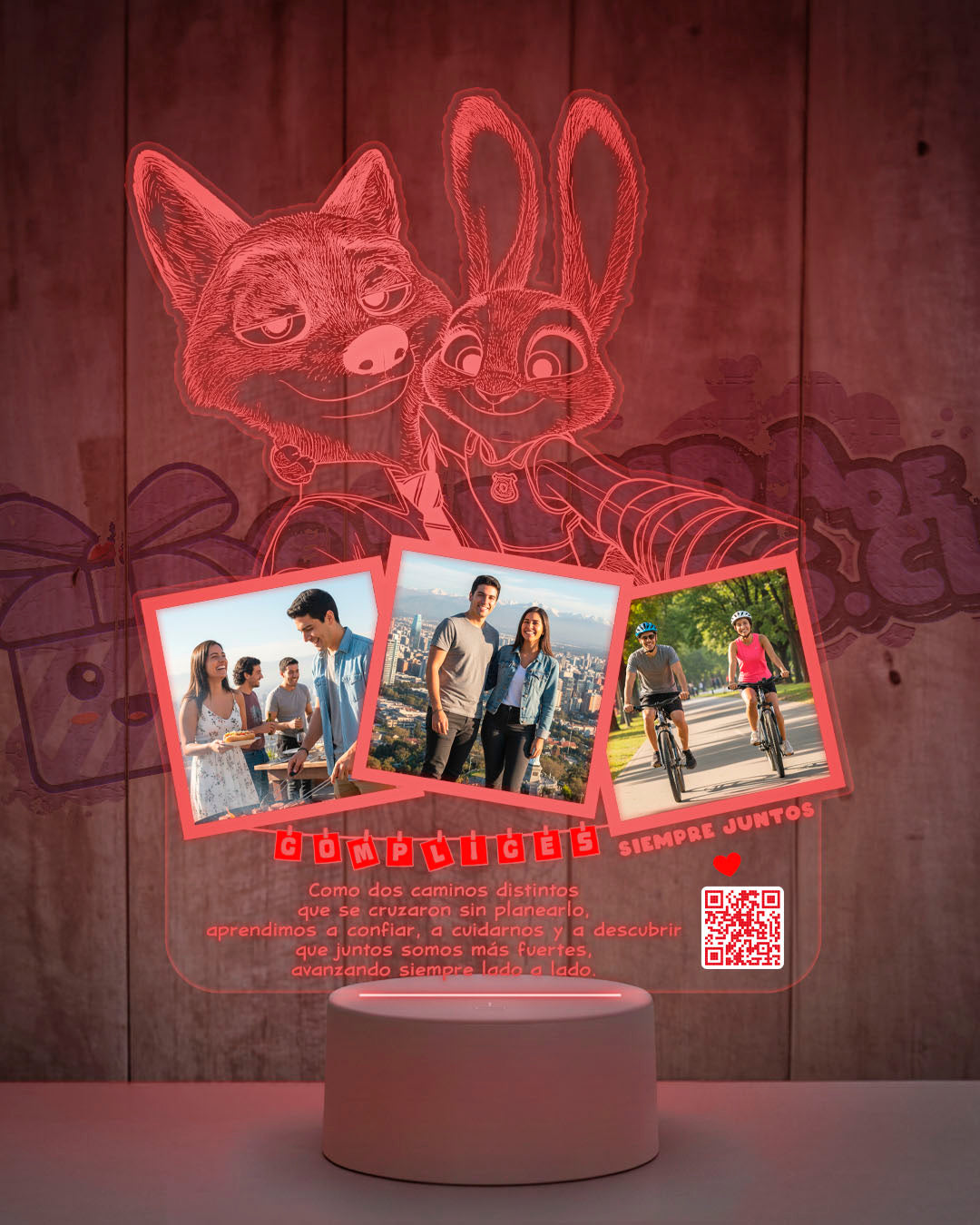 Lampara Led 3D Zootopia