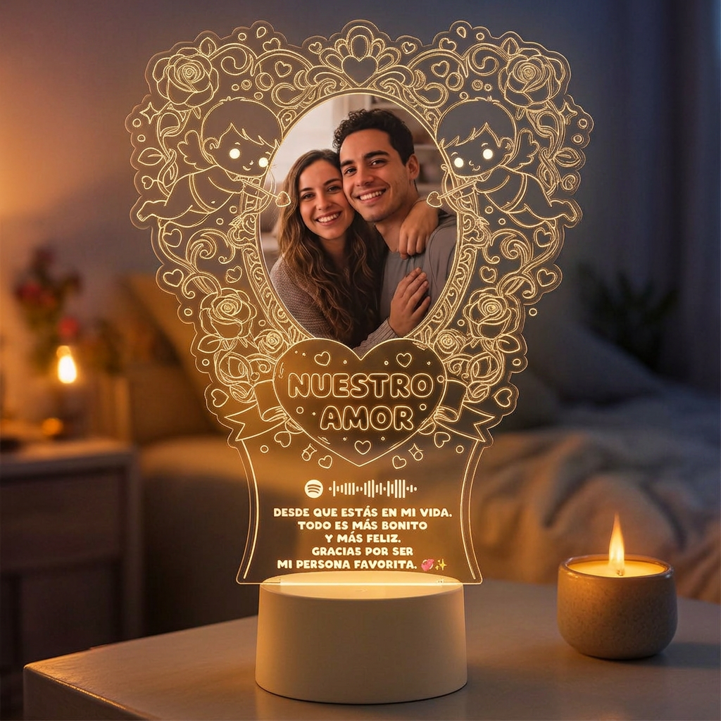 Lampara Led 3D Cupido Cute