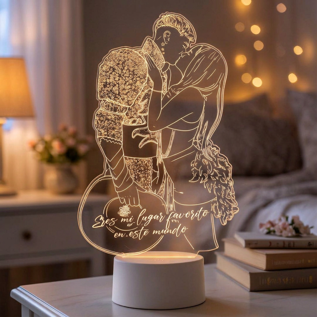 Lampara Led 3D Line Art