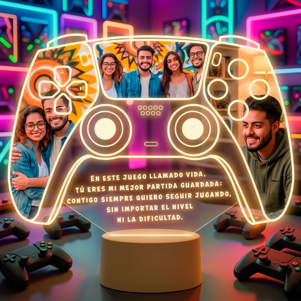 Lampara Led 3D Gamer
