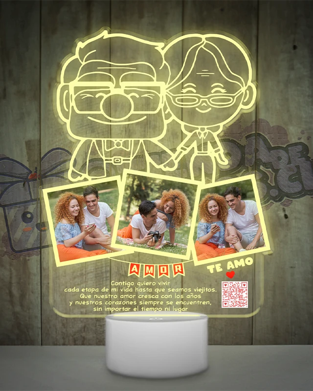 Lampara Led 3D Abuelitos Up