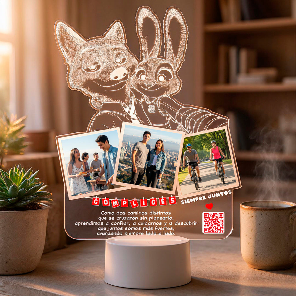 Lampara Led 3D Zootopia