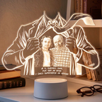 Lampara Led 3D SuperPapa Grabado