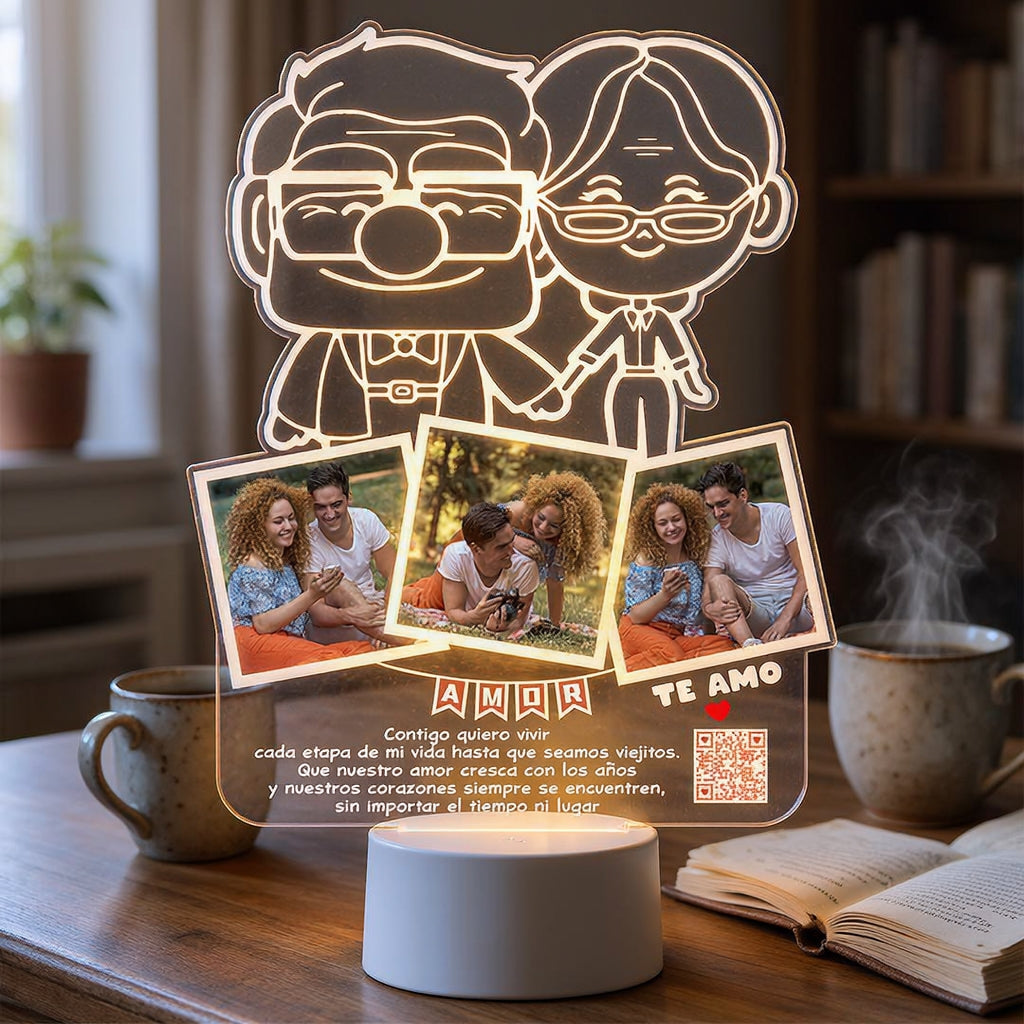 Lampara Led 3D Abuelitos Up