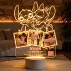 Lampara Led 3D Stitch Enamorado