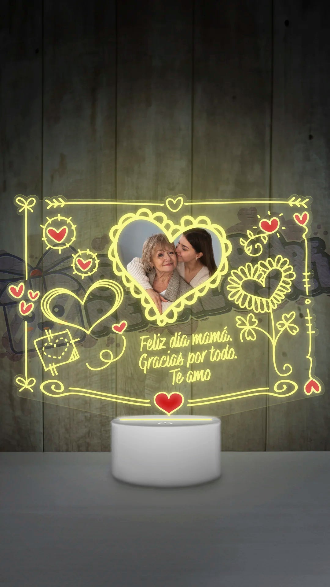 Lampara Led 3D Cute Corazon