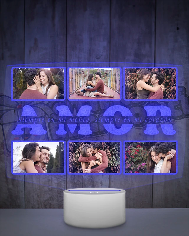 Lampara Led 3D Amor 6