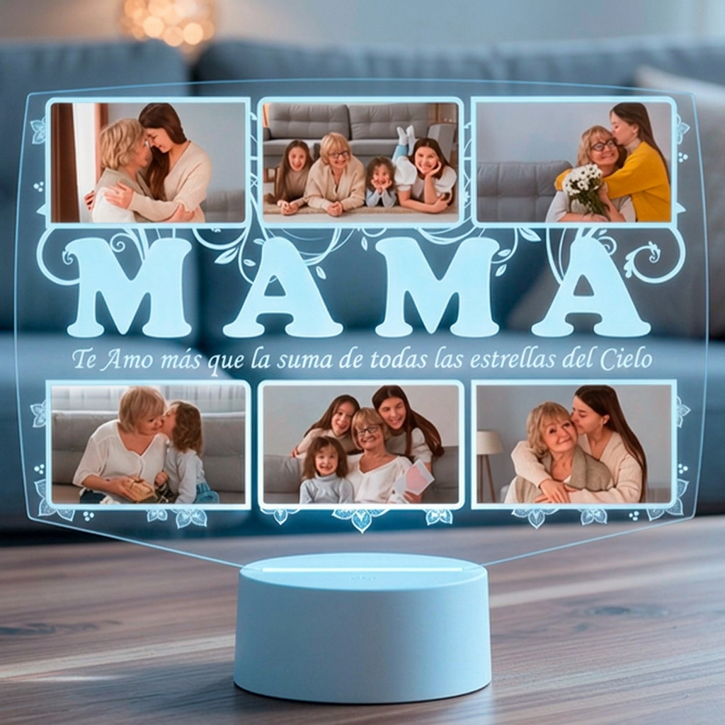 Lampara Led 3D Mamá 6