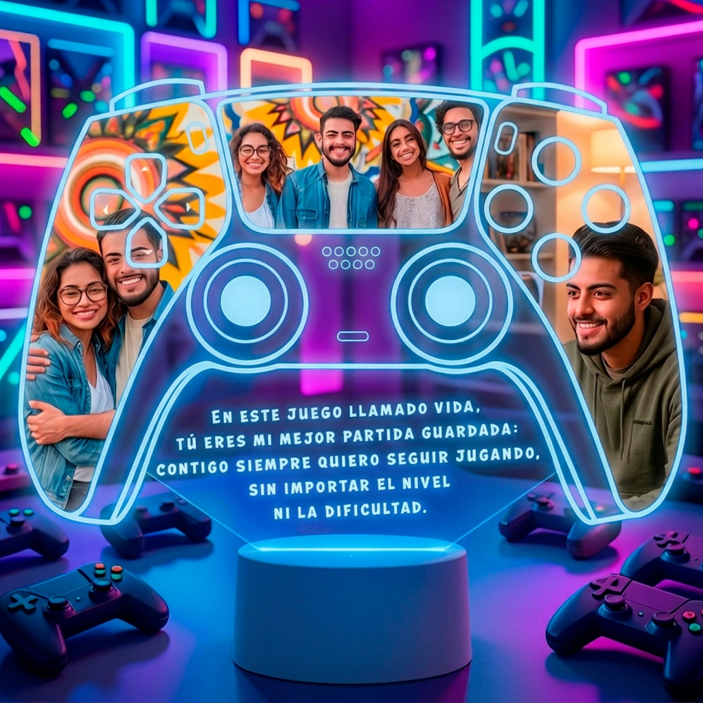Lampara Led 3D Gamer