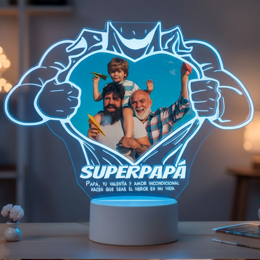 Lampara Led 3D SuperPapa Color
