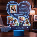 Lampara Led 3D Papa Diamante