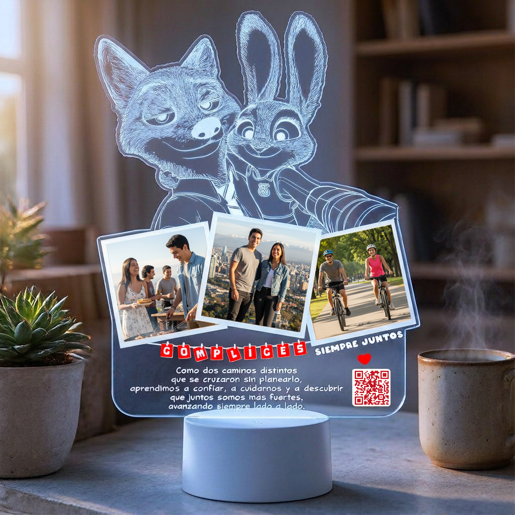 Lampara Led 3D Zootopia