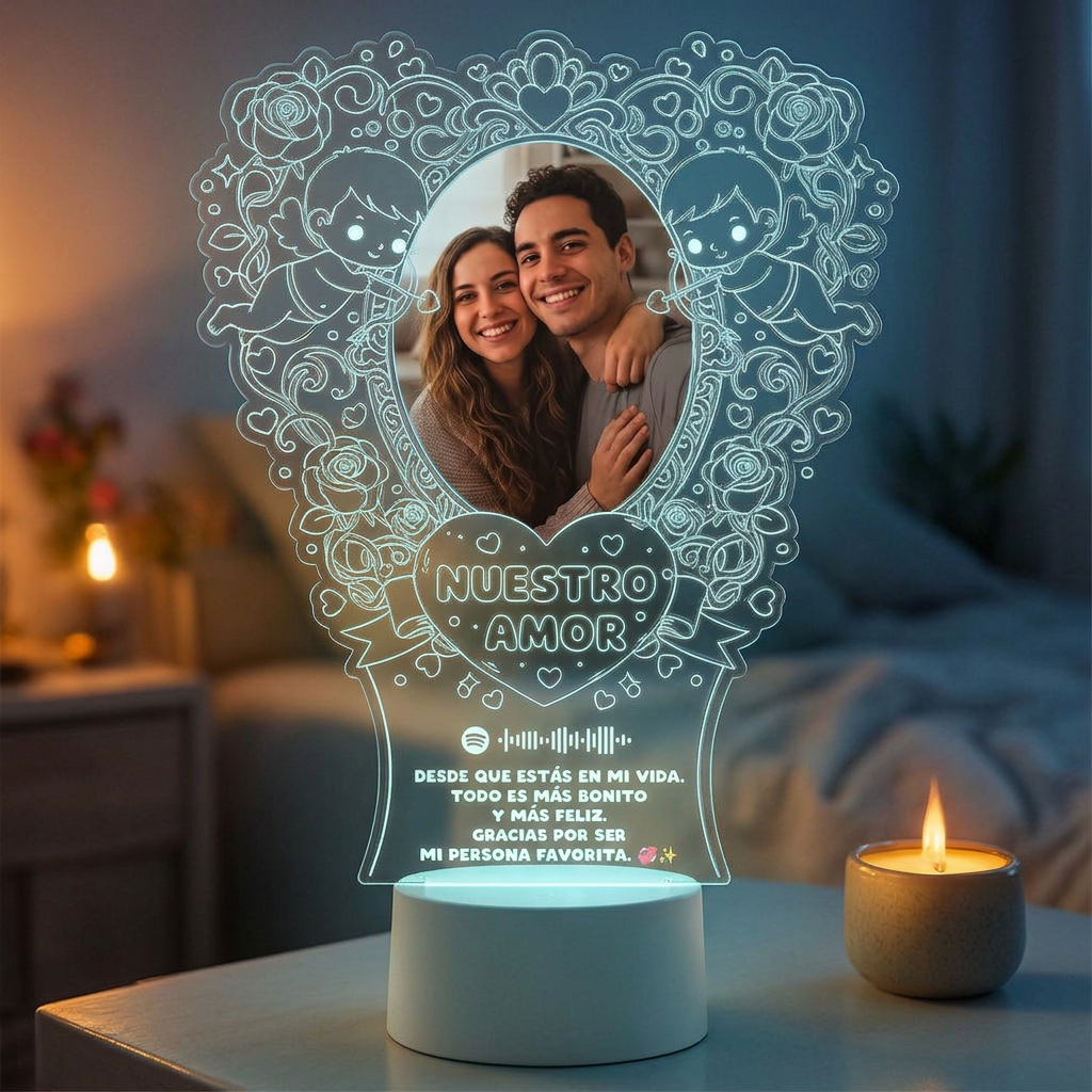 Lampara Led 3D Cupido Cute