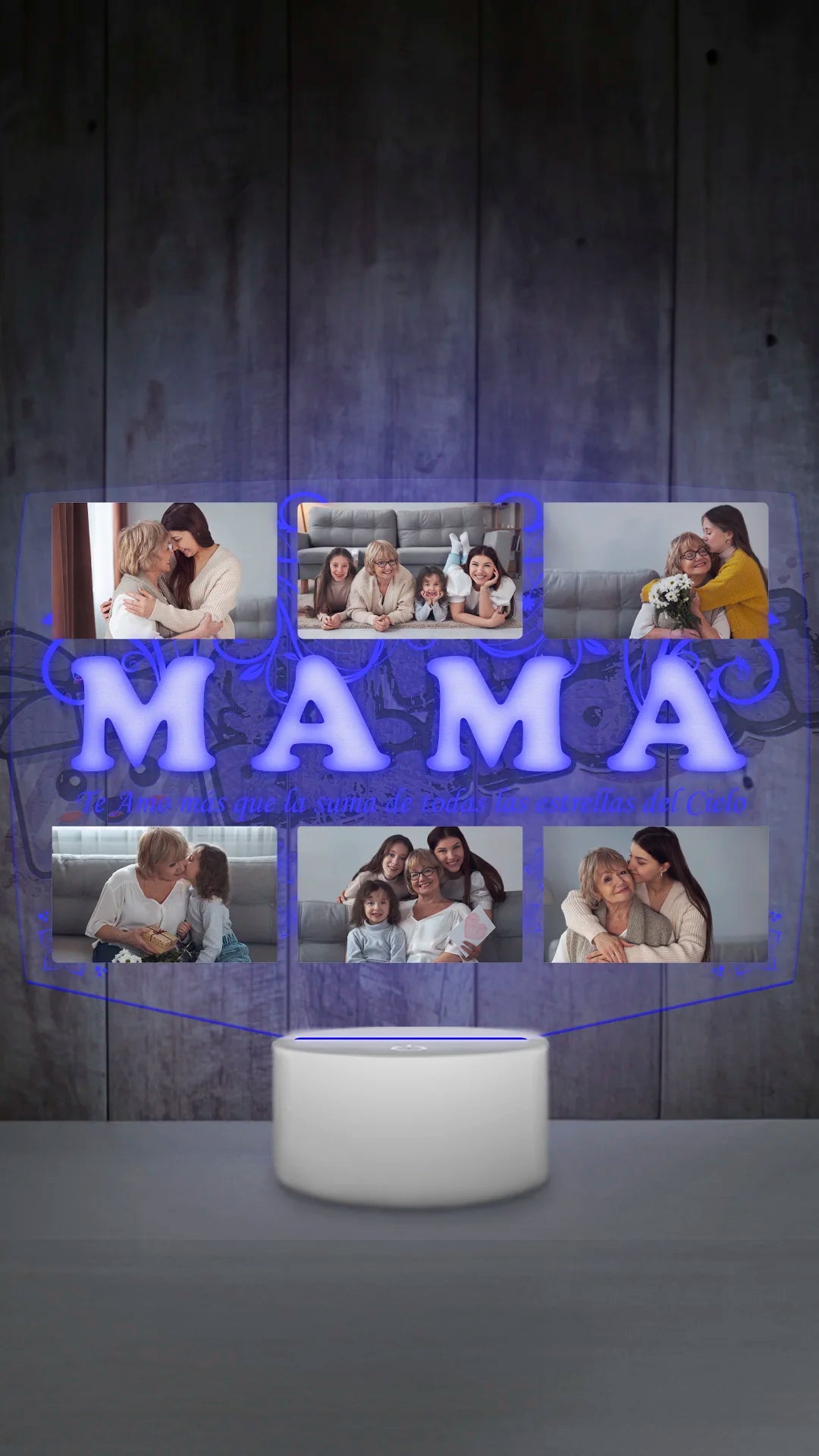 Lampara Led 3D Mamá 6