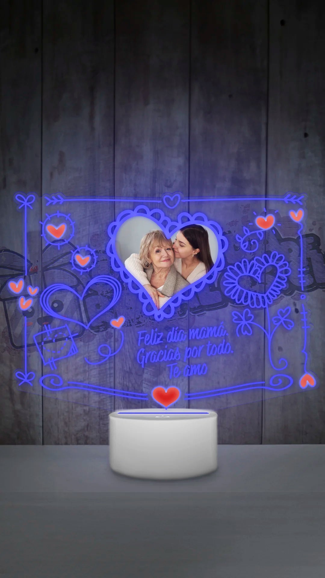 Lampara Led 3D Cute Corazon