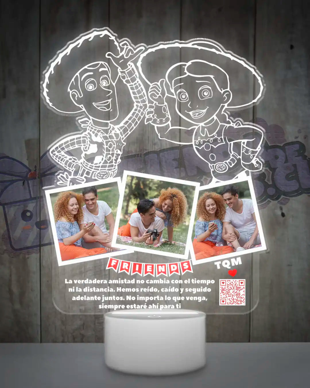 Lampara Led 3D Woody & Jessie Amigos