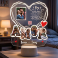 Lampara Led 3D Amor Diamante