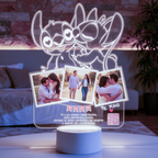 Lampara Led 3D Stitch Enamorado