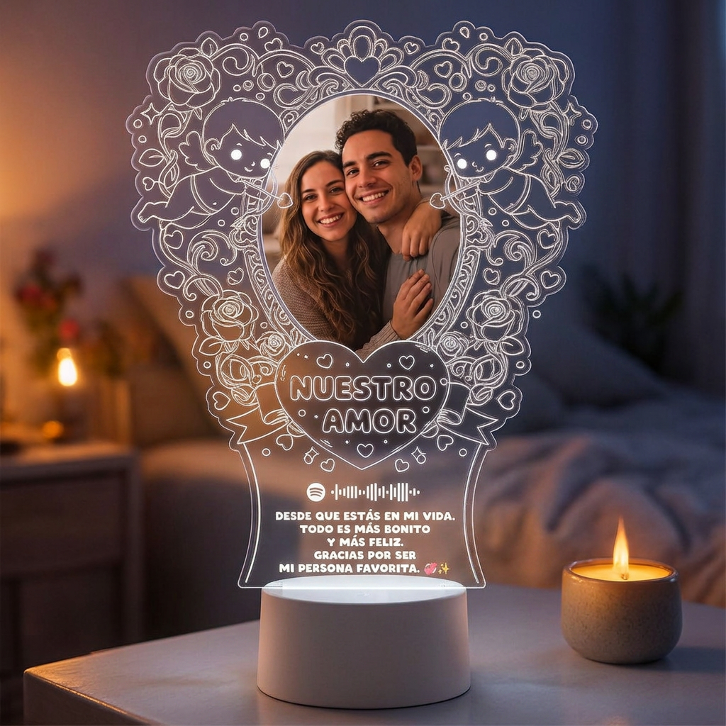 Lampara Led 3D Cupido Cute