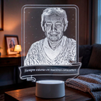 Lampara Led 3D Fotográfica Pergamino
