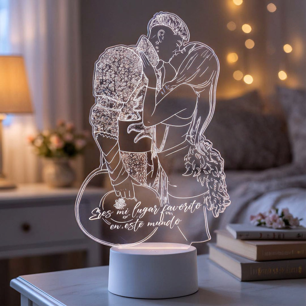 Lampara Led 3D Line Art