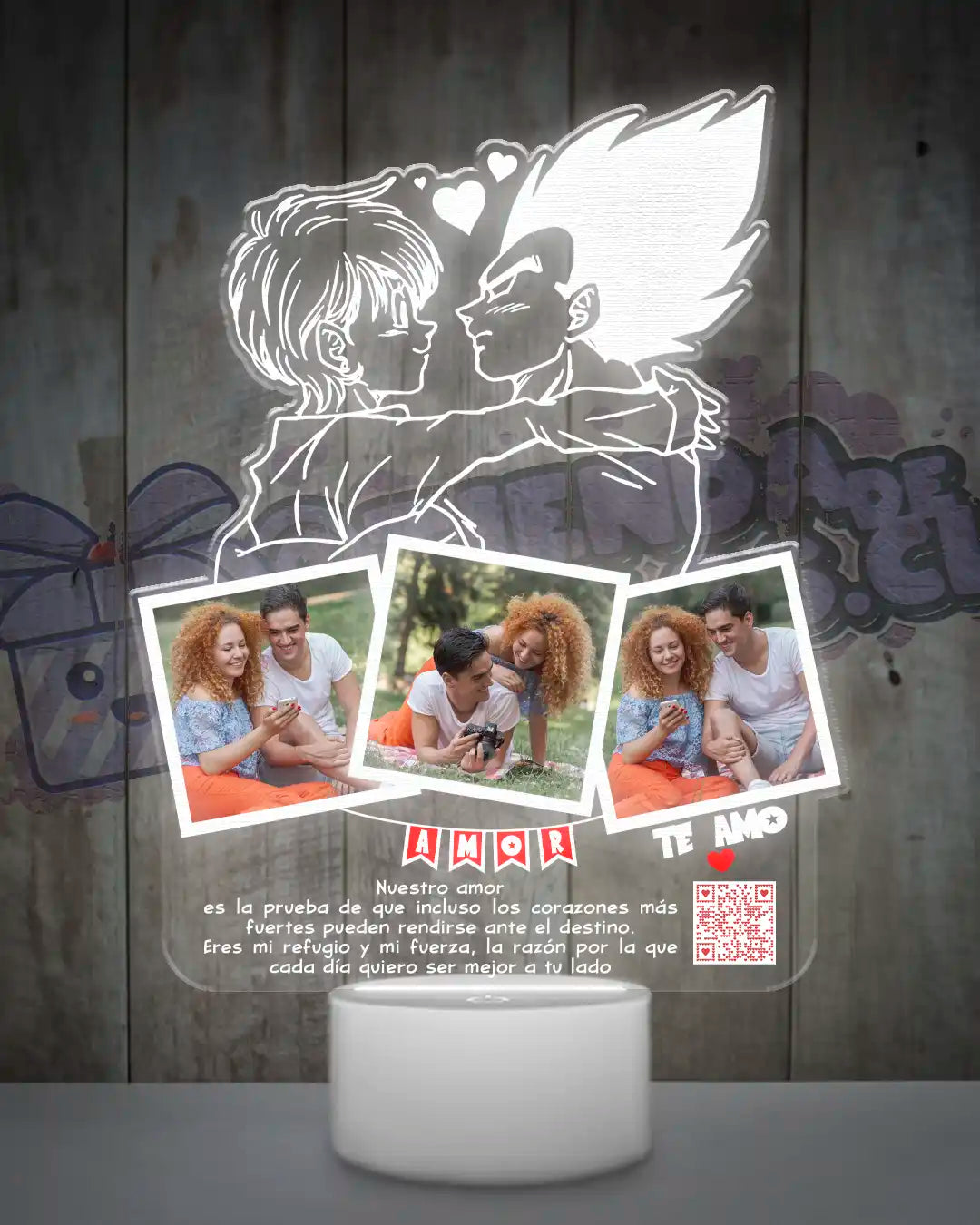 Lampara Led 3D Vegeta & Bulma