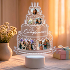 Lampara Led 3D Cumpleaños Torta