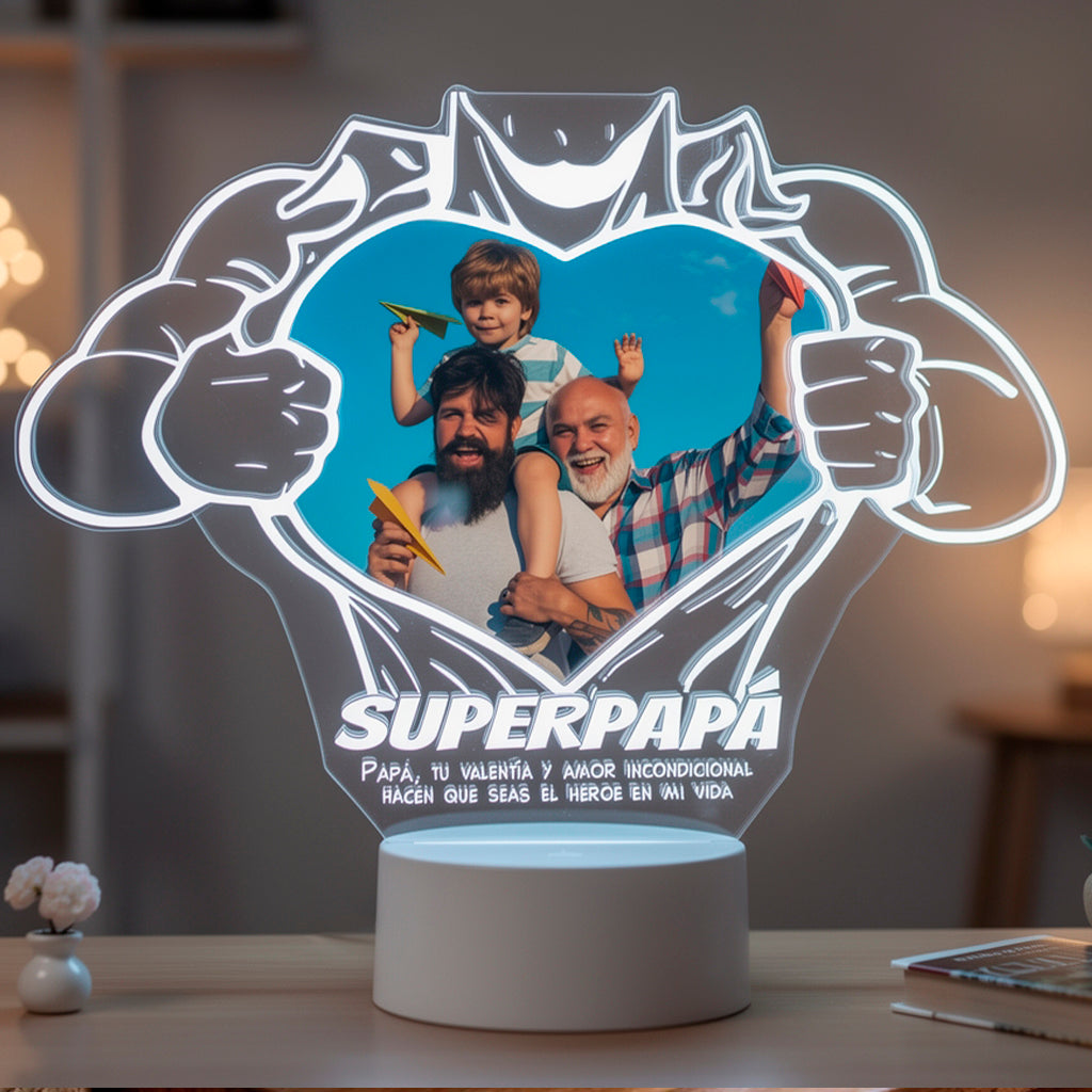 Lampara Led 3D SuperPapa Color