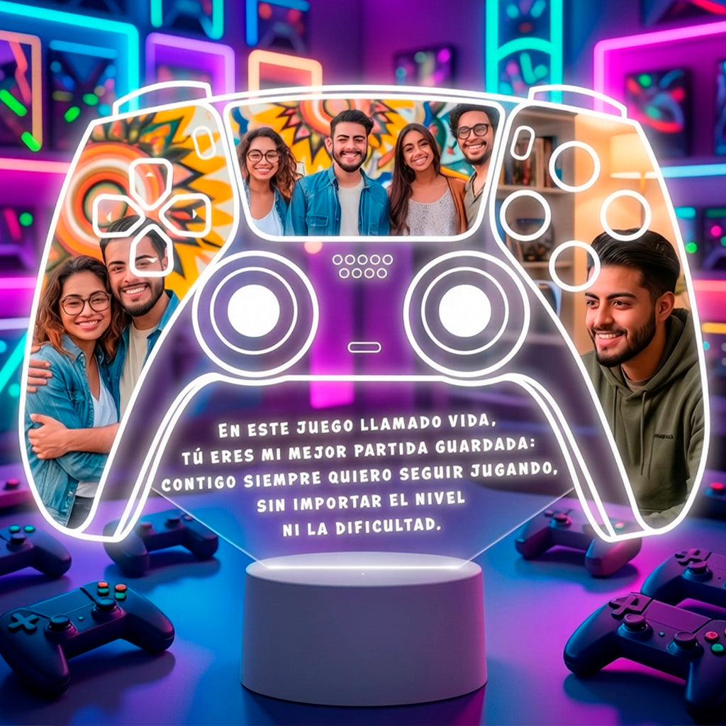 Lampara Led 3D Gamer