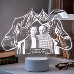 Lampara Led 3D SuperPapa Grabado