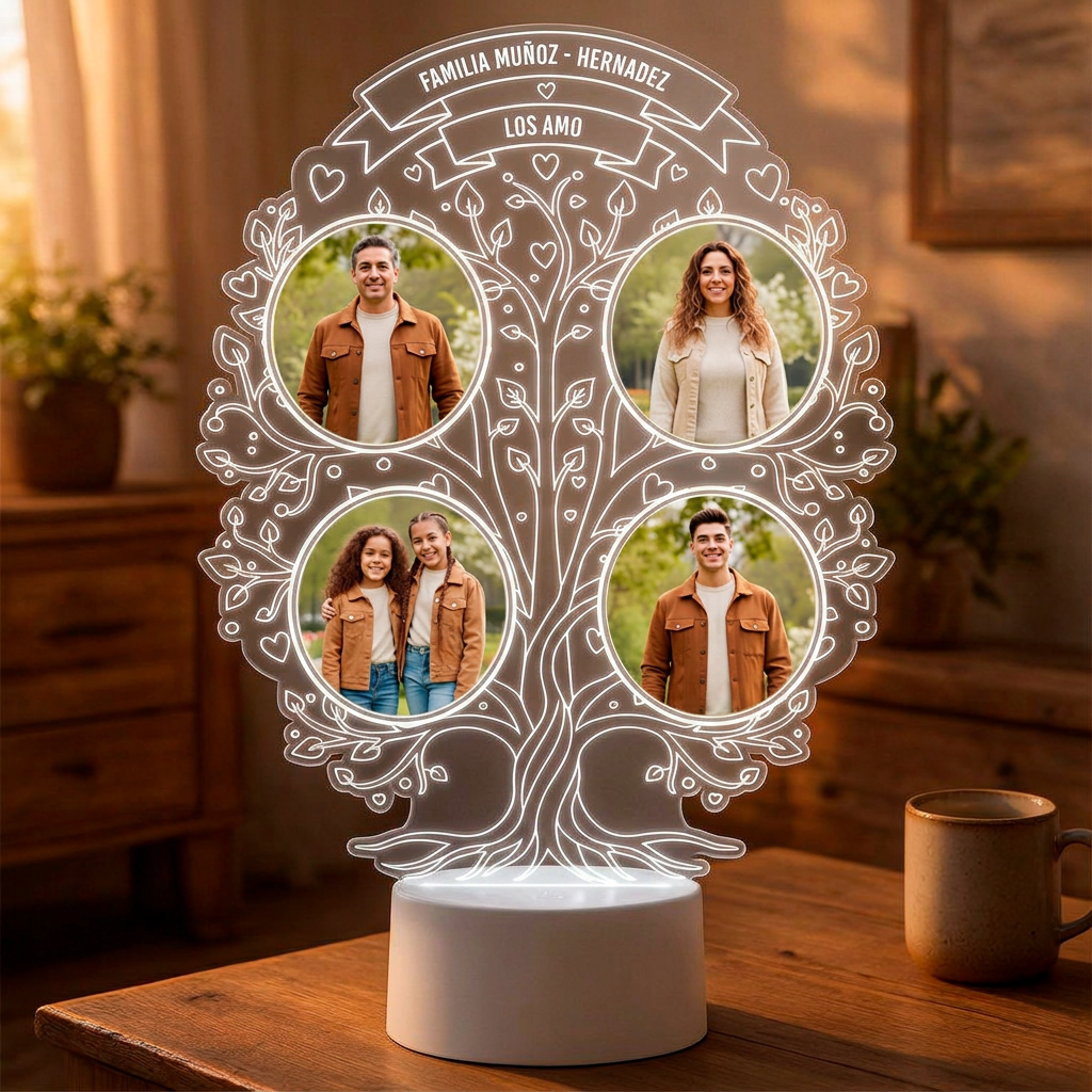 Lámpara Led 3D Árbol de la Familia