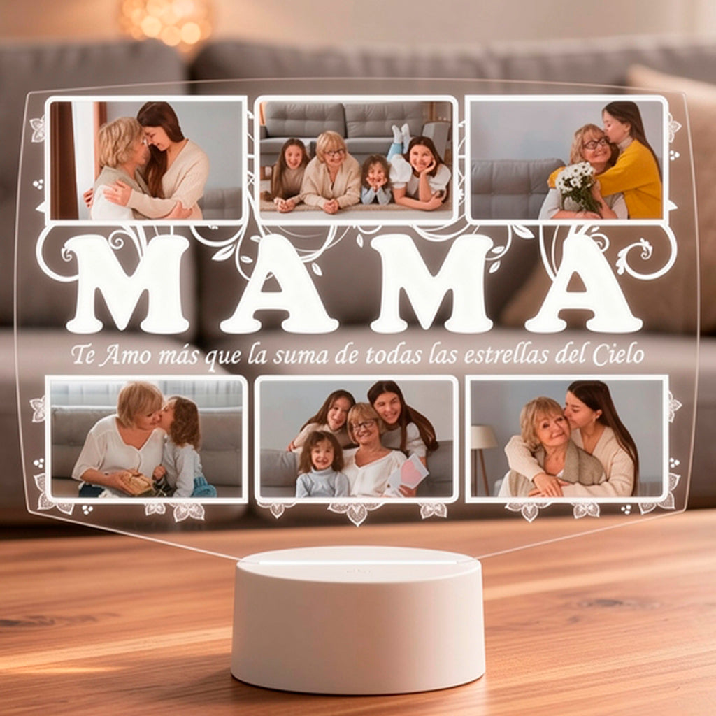 Lampara Led 3D Mamá 6