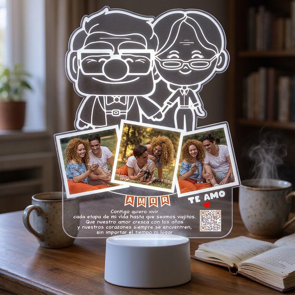 Lampara Led 3D Abuelitos Up