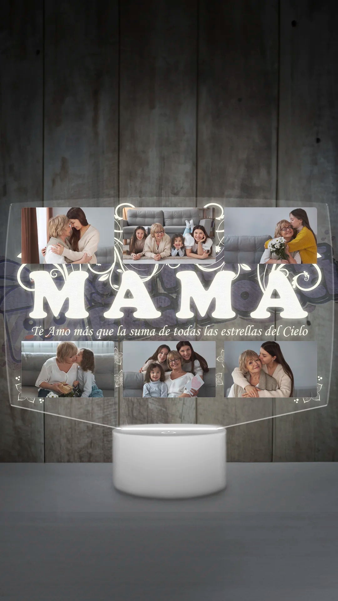 Lampara Led 3D Mamá 6