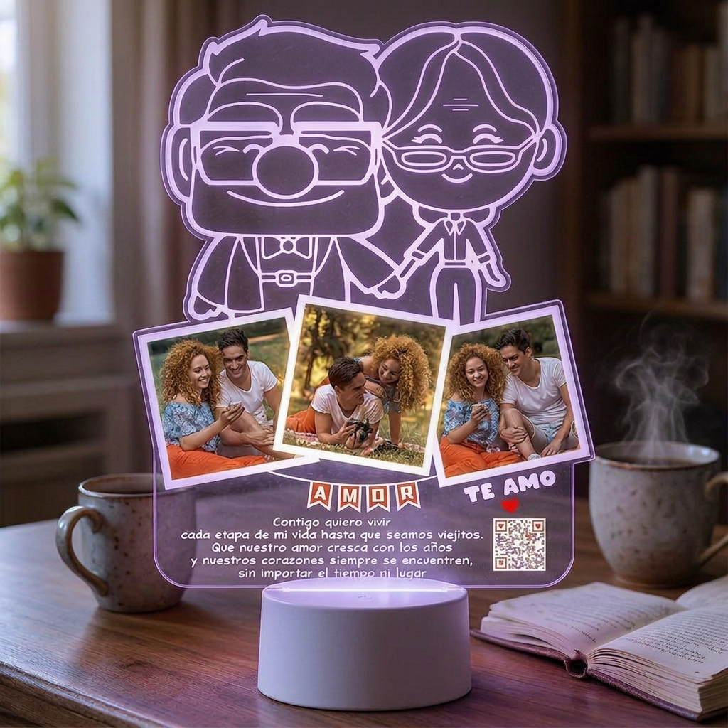 Lampara Led 3D Abuelitos Up