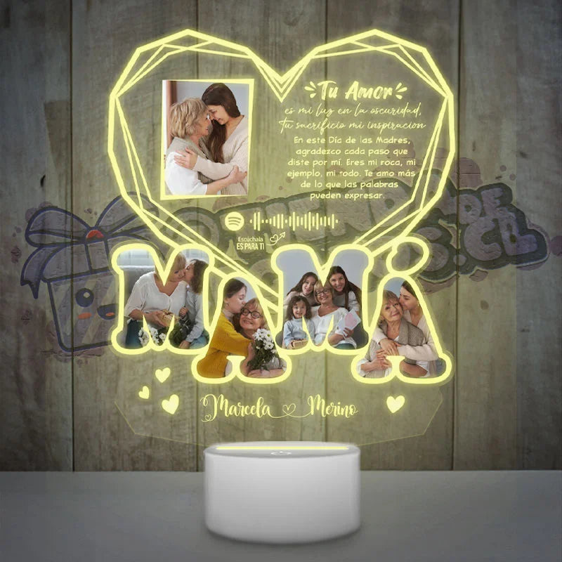 Lampara Led 3D Mama Diamante