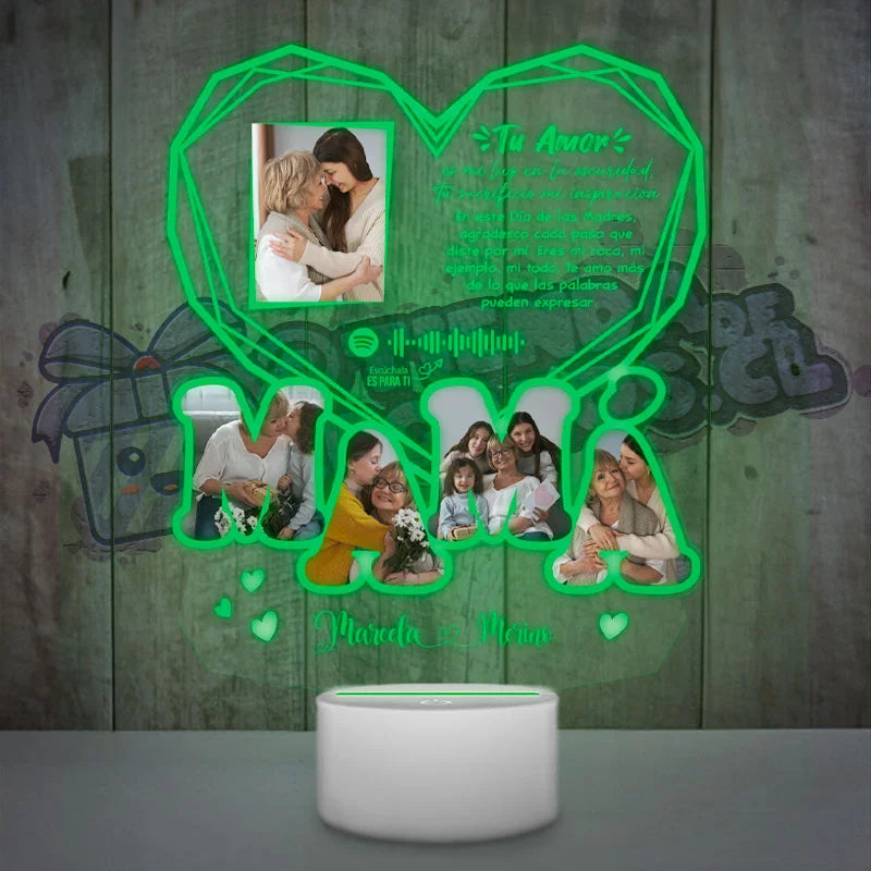 Lampara Led 3D Mama Diamante