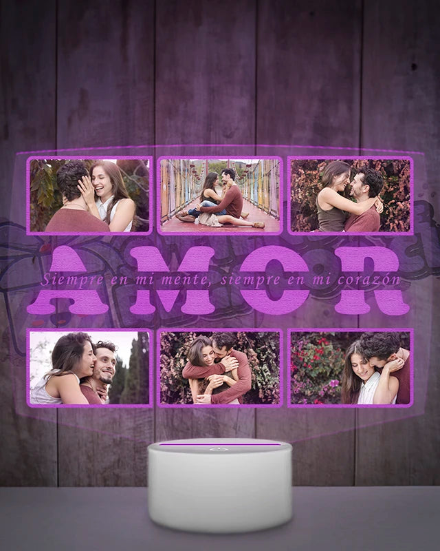 Lampara Led 3D Amor 6