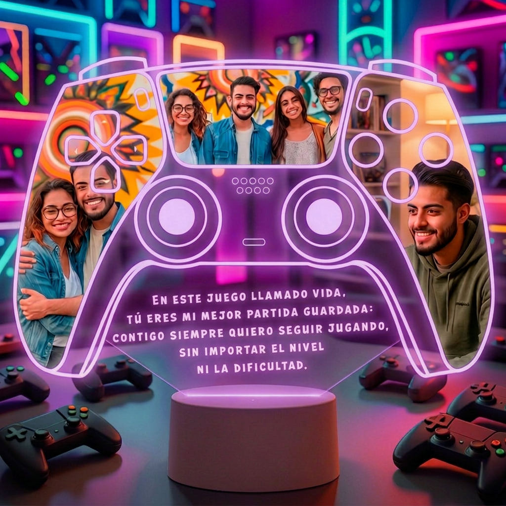 Lampara Led 3D Gamer